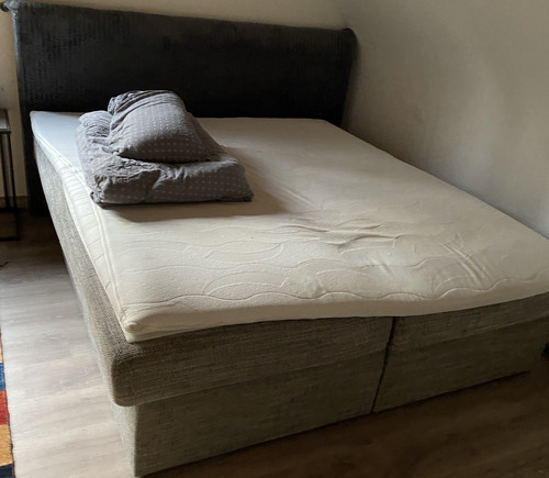 Boxspringbett 180x200 grau - boxspringbett,