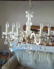 Kristall-Leuchter 8 Lampen Gebraucht Gut Erhalten