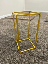 Metall Blumenständer Gold 40cm hoch (20x20cm)–Hochzeit/Tischdeko/Pflanzenständer