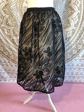 Rock mit Petticoat von Little Mistress schwarz/beige