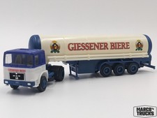 Herpa MAN F8 Tanksattelzug blau/weiß „Giessener Biere" 1:87 /H20428