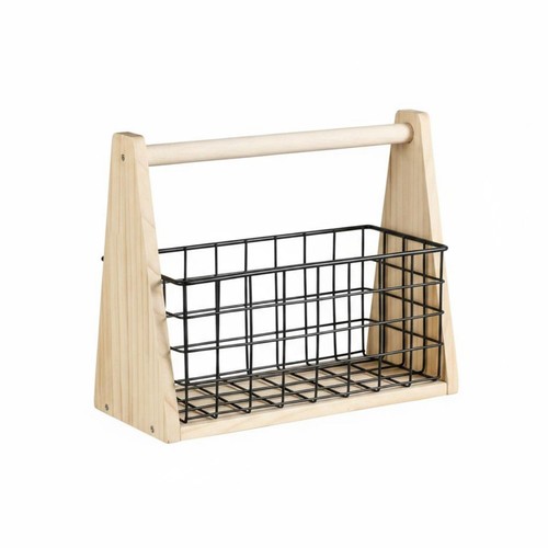 Tragekorb aus holz und eisen - tragekorb,