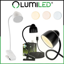 LUMILED LED-Schreibtischlampe 5W CCT mit Clip TESA2 Zeichenlampe Tischlampe USB