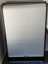 schrank mit rolladen abschließbar Modell bene highboard silber 80*60*140cm