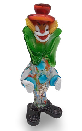 Murano glas clown - clown, figur