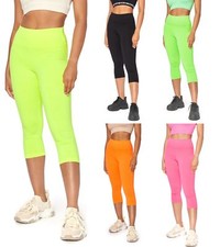 Damen Neon Capri 3/4  Leggings