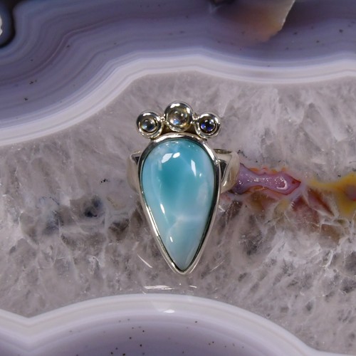 Larimar ring 925er silber - larimar,