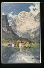 Künstler-AK Edward Harrison Compton: Bartholomä am See 1927 