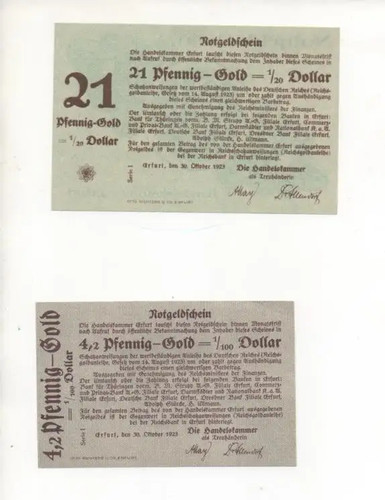 Notgeld erfurt 2 - -,