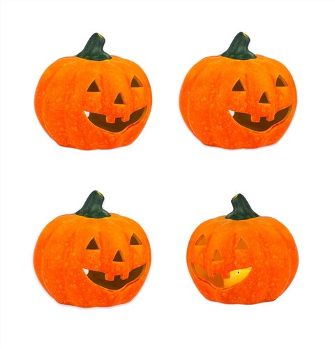 4er set halloween kürbis - 4er,