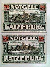 Notgeld Ratzeburg, 2x 50