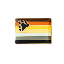 Bären Flagge als Rechteck zum CSD Gay Pride Pin Bär Fetisch Anstecker