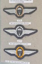 3x Bundeswehr Springerabzeichen Fallschirmjäger Parachute Stoffabzeichen Patch