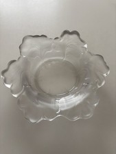  Kristallschale Lalique Blattdekor