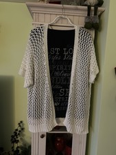 Soccx Häkelweste XL Weiß 