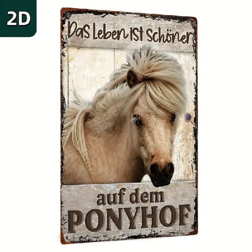 Blechschild leben ist schöner - blechschild,
