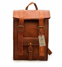 Vintage Leder Tasche Rucksack Laptop Herren Aktentasche Rucksack Schultertasc...