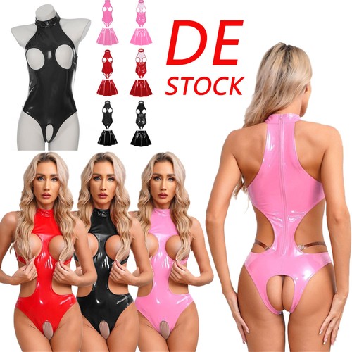 Damen wetlook catsuit - wetlook,