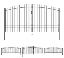 Gartentor Doppelflügeltor Doppeltor Gartenzaun Hoftor inkl. Pfosten Gartenpforte