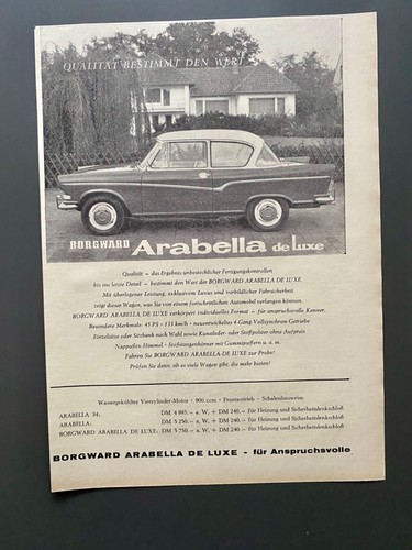 1960 borgward arabella luxe - 1960,