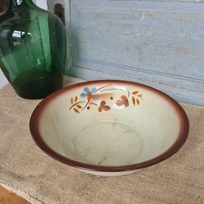 B7296 Emaille Schüssel | Email Wanne | Waschschüssel Blumen Spritzdekor | 36 cm