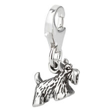 Charm / Anhänger Hund Scottish Terrier 2 mit Karabinerverschluß Sterling Silber