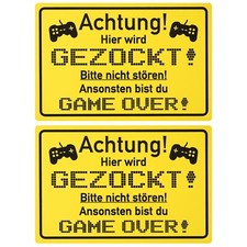 Schild Hier wird Gezockt Nicht