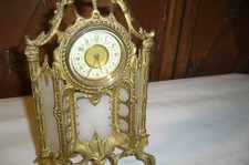 Alte Prunk Tischuhr Messing
