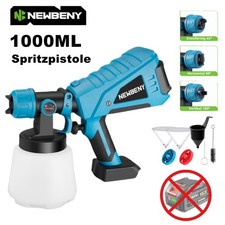  800W Akku Farbsprühsystem 1000ML Sprühpistole Lackierpistole Für Makita 18V DE