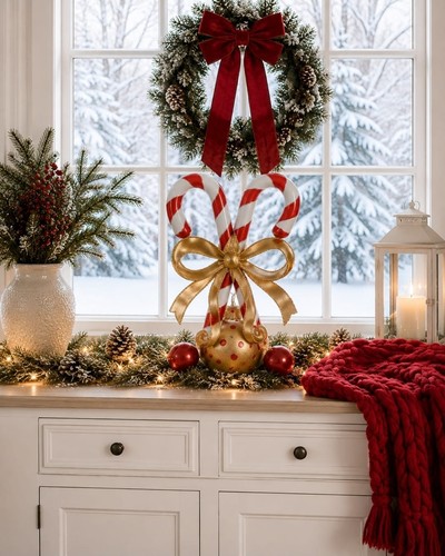 Deko zuckerstange rot gold - deko,