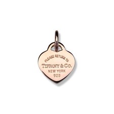 Tiffany & Co. Herz rosévergoldet/ roségold für Ketten mit markenloser Öse in Box