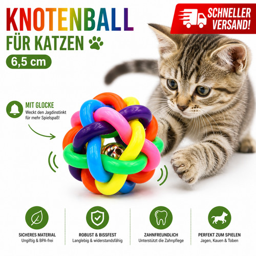Katzenspielzeug knotenball - katzenspielzeug,