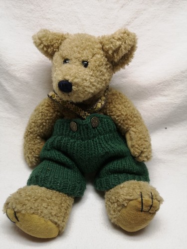 Vintage teddybär mit grüner - teddybär,