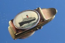 CUNARD WHITE STAR LINE CANADA SERVICE RMS ASCANIA ETC SOLD ONBOARD TIE BAR 40'S