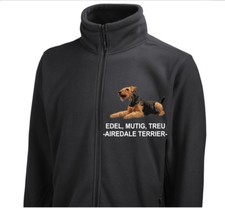 Fleecejacke Jacke AIREDALE TERRIER Stickerei by Siviwonder Hund