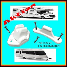 Türfeststeller mit Gelenk 2 tlg Kunststoff/Gleitschnappverschluß für Wohnmobil