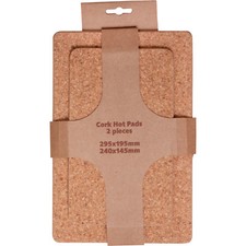 2-er Set Topfuntersetzer Topf - Untersetzer Korkuntersetzer eckig - aus Kork 
