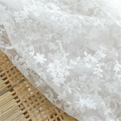 Weiß organza bestickt - organza,