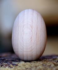 Holz Ei groß 4,5 x 6,5 cm