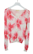 Guess Pullover Damen Klein Dehnbar Geknöpft Gestrickt Muster Strickjacke