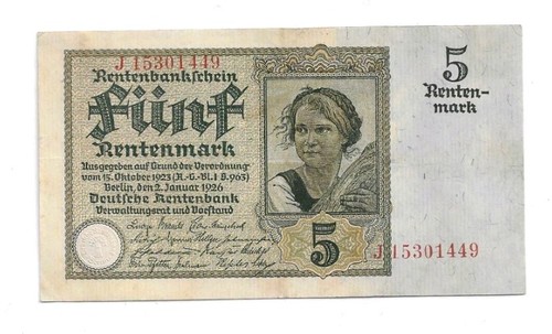 Rentenmark 1926 164b - 5,
