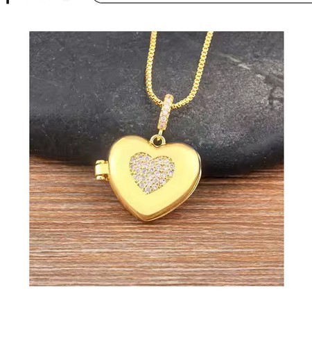 Gold herz medaillon - herz,