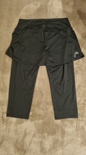 Head Tennisrock mit Hose Gr. M 3/4 Tights Skort schwarz