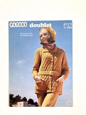 Patons 6177 original vintage Strickanleitung Strickmuster Damenjacke mit Gürtel