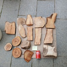 DIY ca 4Kg Deko Holz Abschnitte Edelholz mit Baumrinde Äste Bastelholz Obstbaum