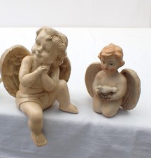 2 süße Engel Figuren freistehend und Kantenhocker Weihnachtsdeko Weihnachten