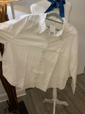 H+M  Oxford Hemd  Bluse weiß  Gr. XXL neu mit Etikett (58)