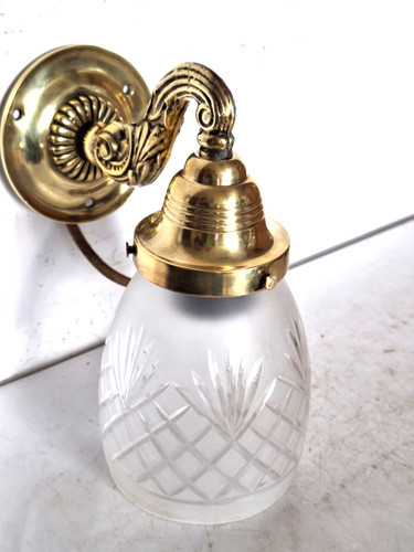 Alte wandlampe aus messing - wandlampe,