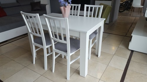 Set weißer ausziehbarer - set,