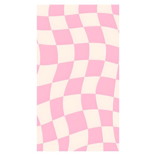 Rosa creme karomuster retro - creme,